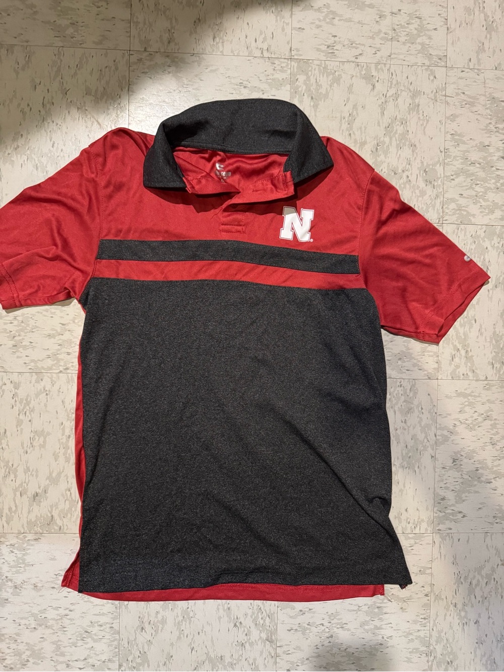 Colosseum Red and Black Nebraska 'N' Polo Shirt